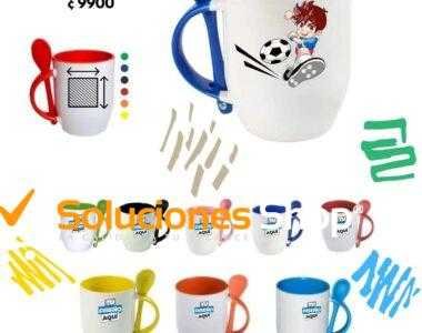 Tazas con Cuchara Personalizables de Soluciones Shop Costa Rica