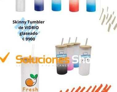 Skinny Tumblers de Vidrio Personalizables en Soluciones Shop Costa Rica