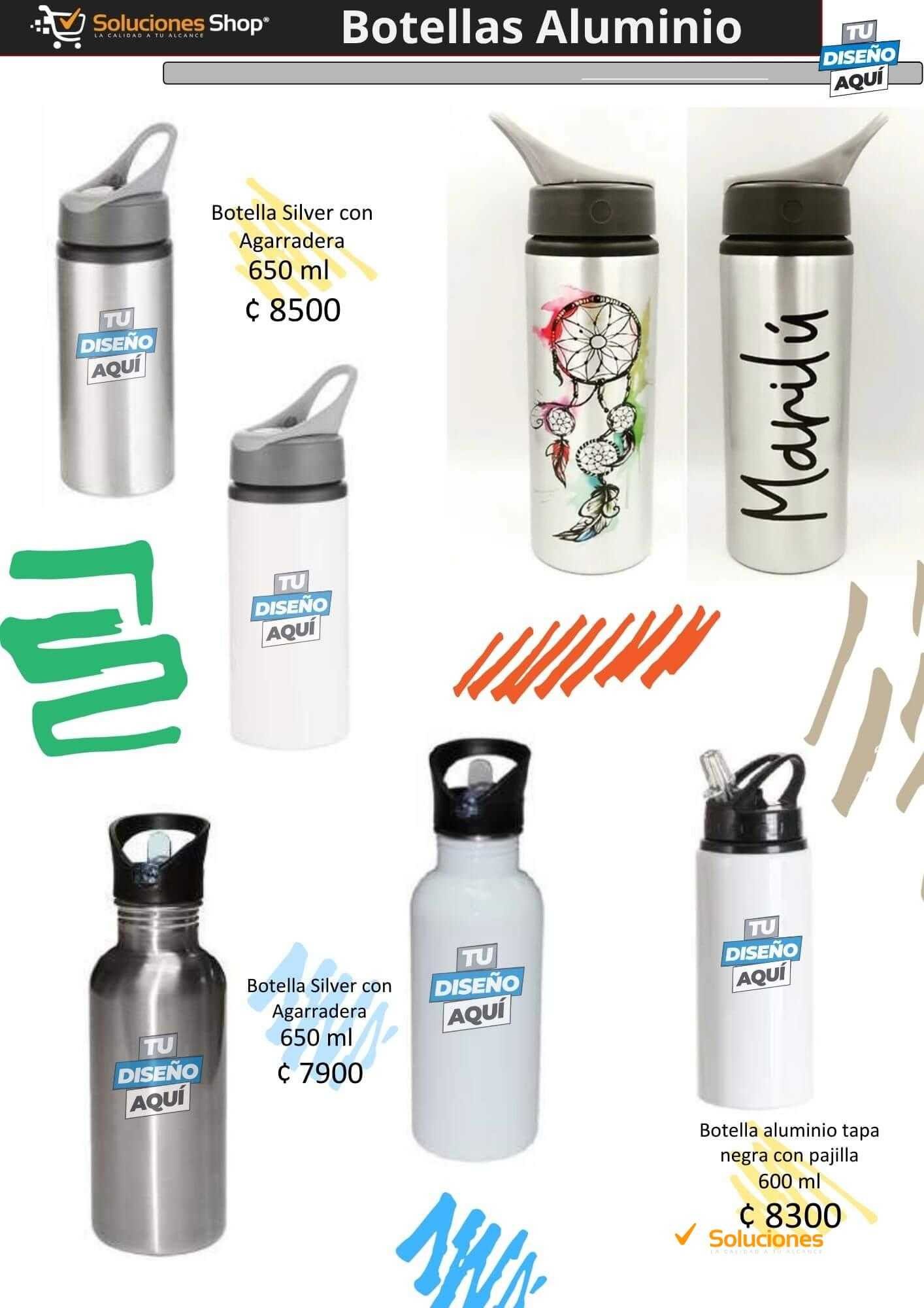 Botellas de Aluminio Personalizables en Soluciones Shop Costa Rica