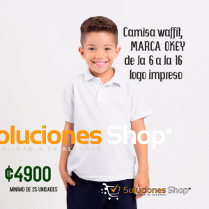 Camisa Waffit, Uniforme Escolar, Marca OKEY, Ropa Escolar, Camisas Escolares