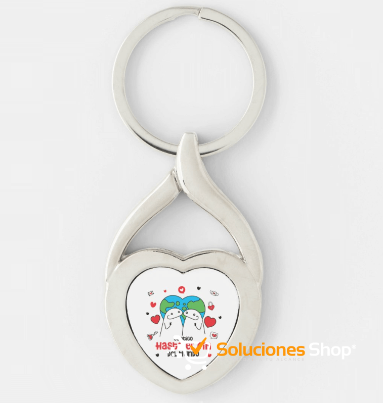 Llavero Metálico Personalizado "Día del Amor y la Amistad" - Pack de 3 Llavero Metálico Personalizado "Día del Amor y la Amistad" - Pack de 3