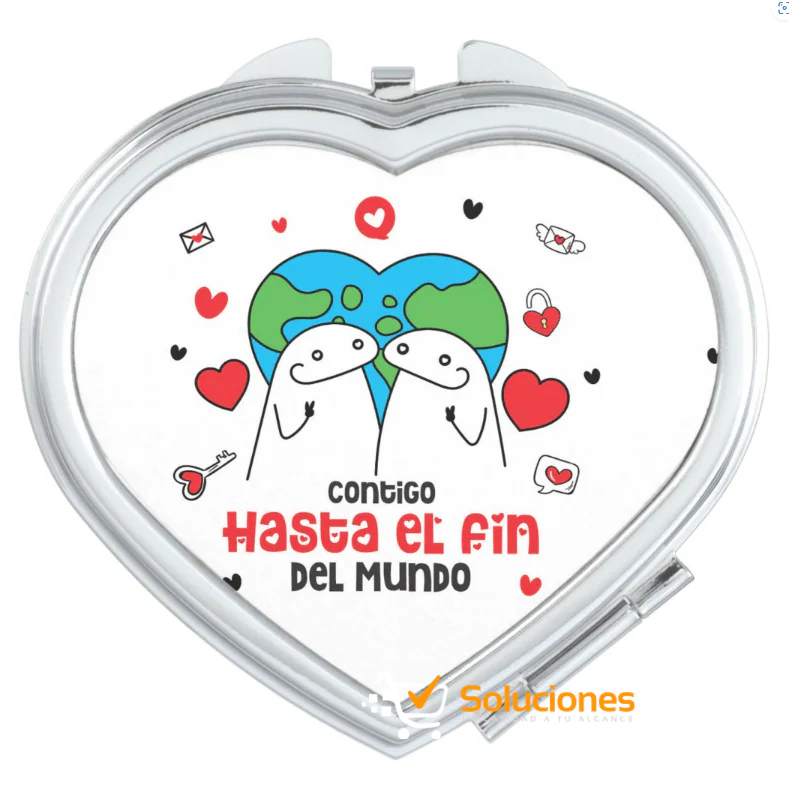 Espejo Metálico Personalizado "Día del Amor y la Amistad" - Edición Especial