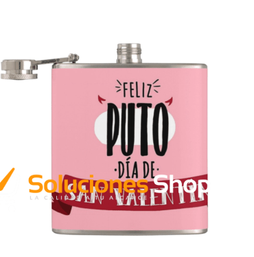 Cantimplora de Bolsillo para Licor "Anti-San Valentín" - Edición Especial