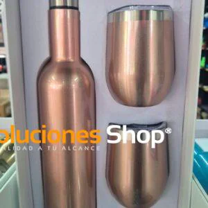 Coctelera, Botella, Oro Rosa, Acero Inoxidable, Set de Bar