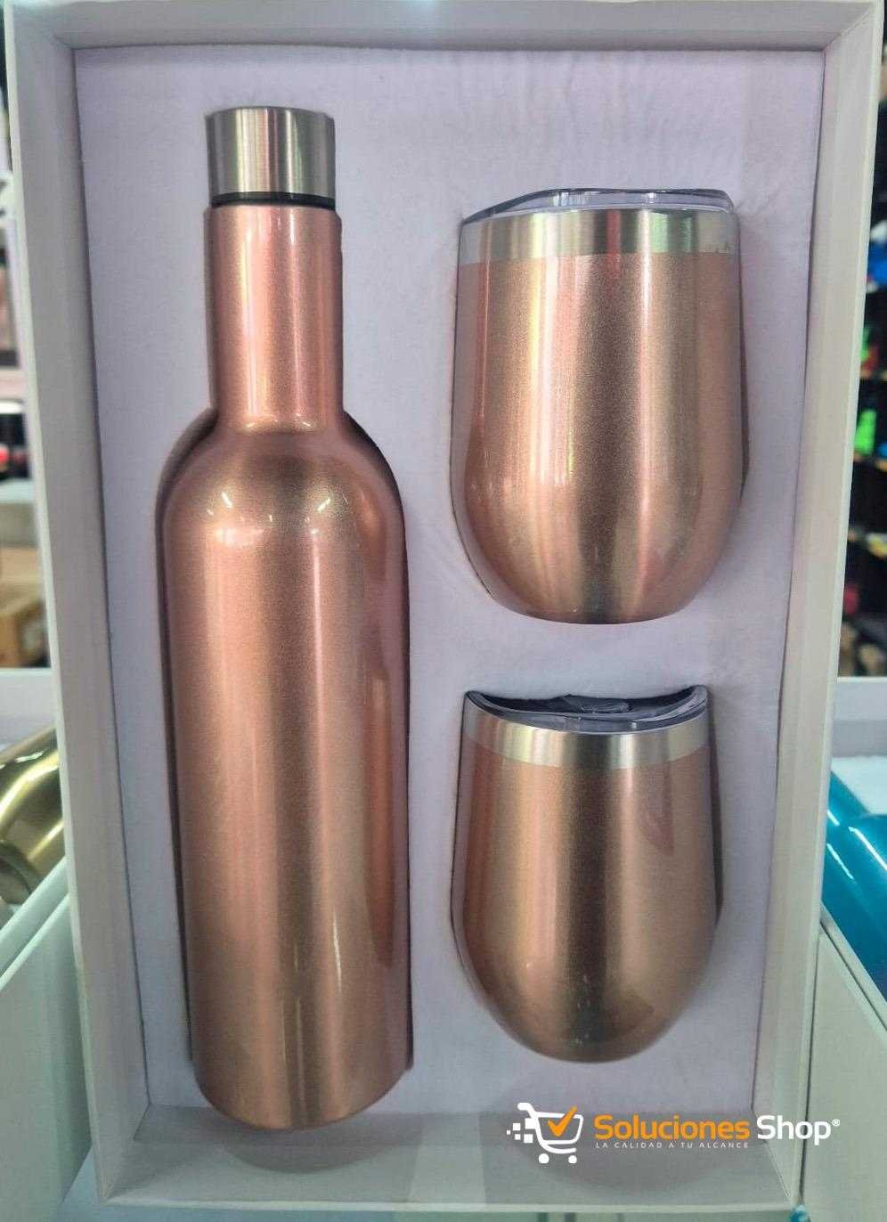 Coctelera, Botella, Oro Rosa, Acero Inoxidable, Set de Bar Coctelera, Botella, Oro Rosa, Acero Inoxidable, Set de Bar