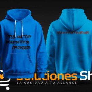 Sudadera personalizada "Tu arte, nuestra magia" - Azul