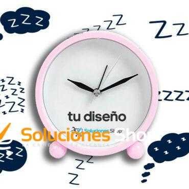 Reloj de Sobremesa de Plástico Personalizado, Rosa