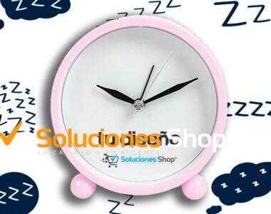 Reloj de Sobremesa de Plástico Personalizado, Rosa