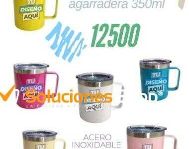 Descubre la Nueva Taza de Café Blanco con Agarradera de 350ml de Acero Inoxidable