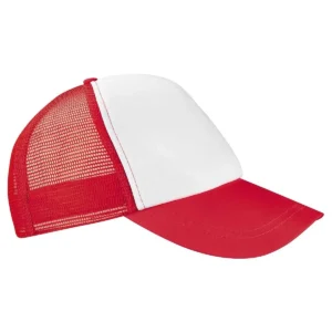 Gorra Trucker Roja y Blanca Personalizable