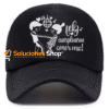 Gorra personalizada lisa negra con diseño exclusivo en DTF