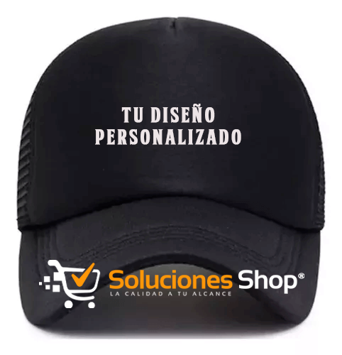 Gorra personalizada lisa negra con diseño exclusivo en DTF (2) Gorra personalizada lisa negra con diseño exclusivo en DTF