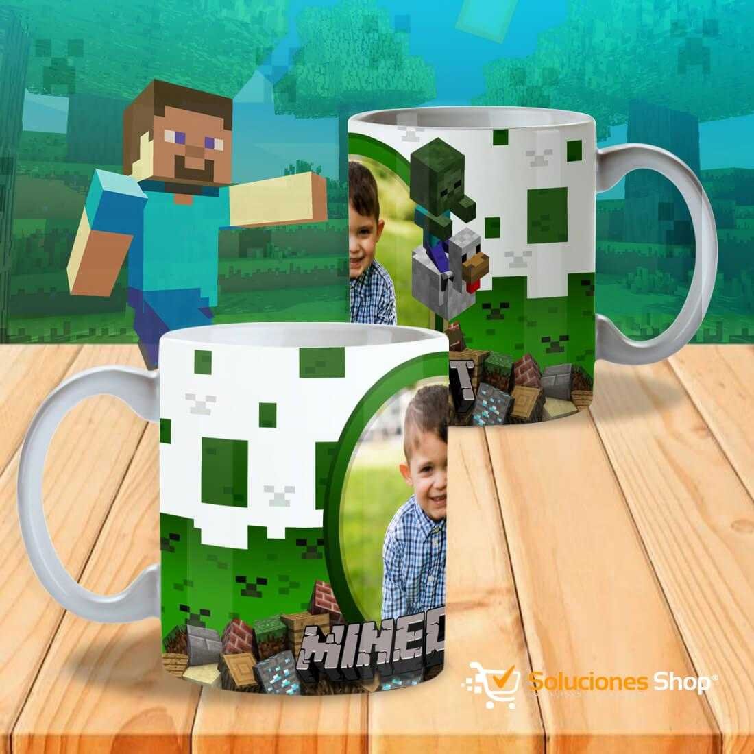 Tazas Minecraft con Marco para Foto – 12 Diseños Personalizados Tazas Minecraft con Marco para Foto – 12 Diseños Personalizados