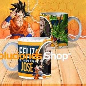 Taza Personalizada de Cumpleaños Dragon Ball - Diseño Editable