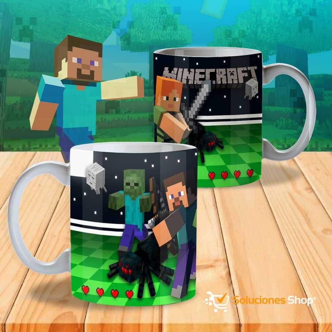 Tazas Minecraft con Marco para Foto – 12 Diseños Personalizados Tazas Minecraft con Marco para Foto – 12 Diseños Personalizados