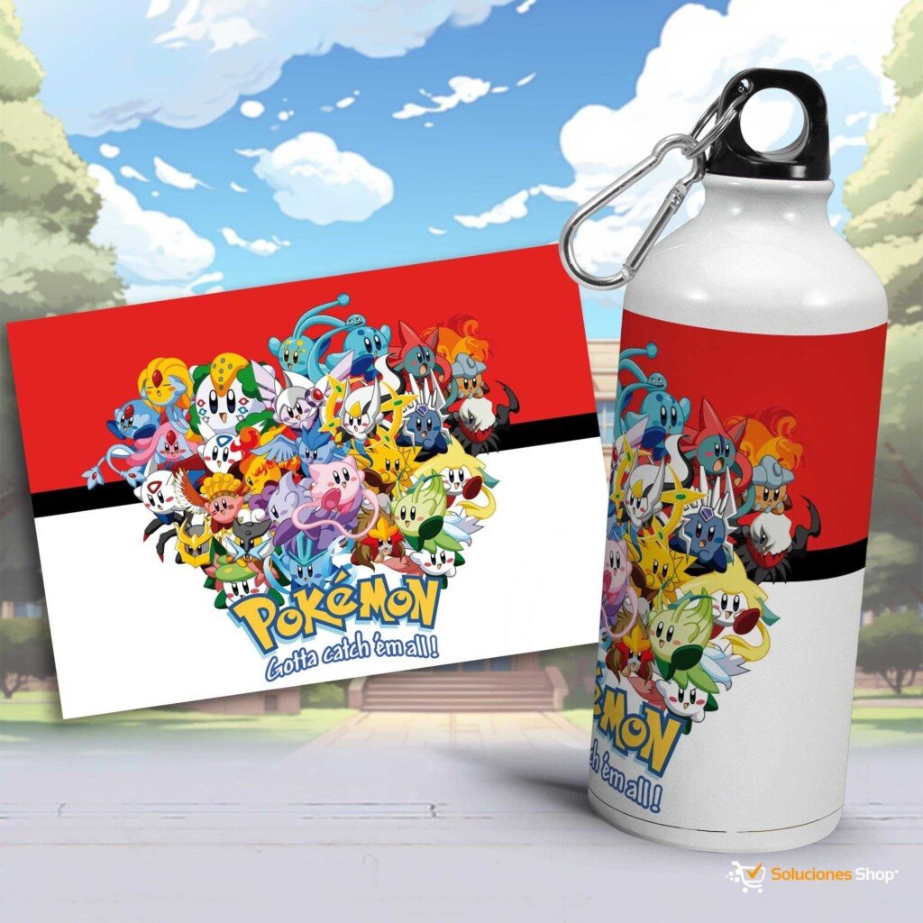 12 Plantilla en botellas Anime Editables - Colección 600ml