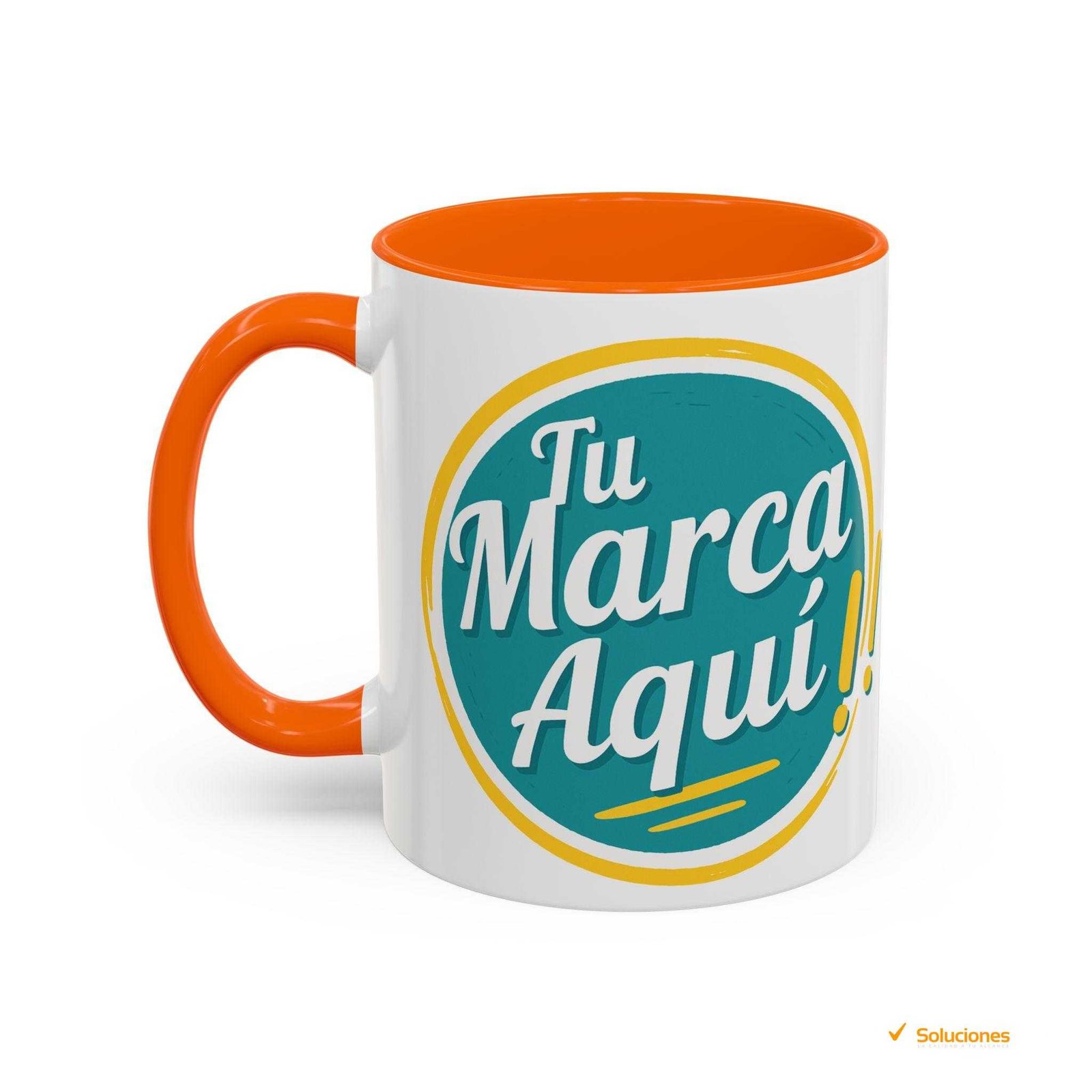 Taza personalizada 15 oz con fondo y asa de color | Regalos únicos