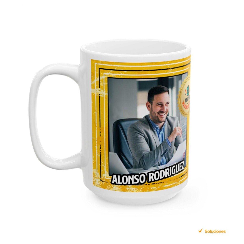 Taza clásica personalizada 15 oz con diseño para fiestas y celebraciones