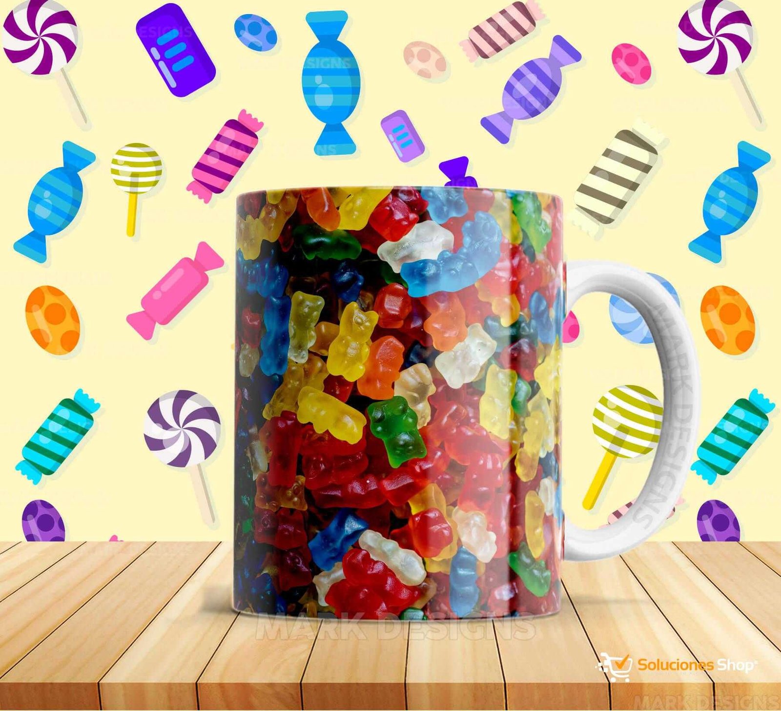8 Tazas Candy Coleccionables: Diseños Dulces y Exclusivos 8 Tazas Candy Coleccionables: Diseños Dulces y Exclusivos
