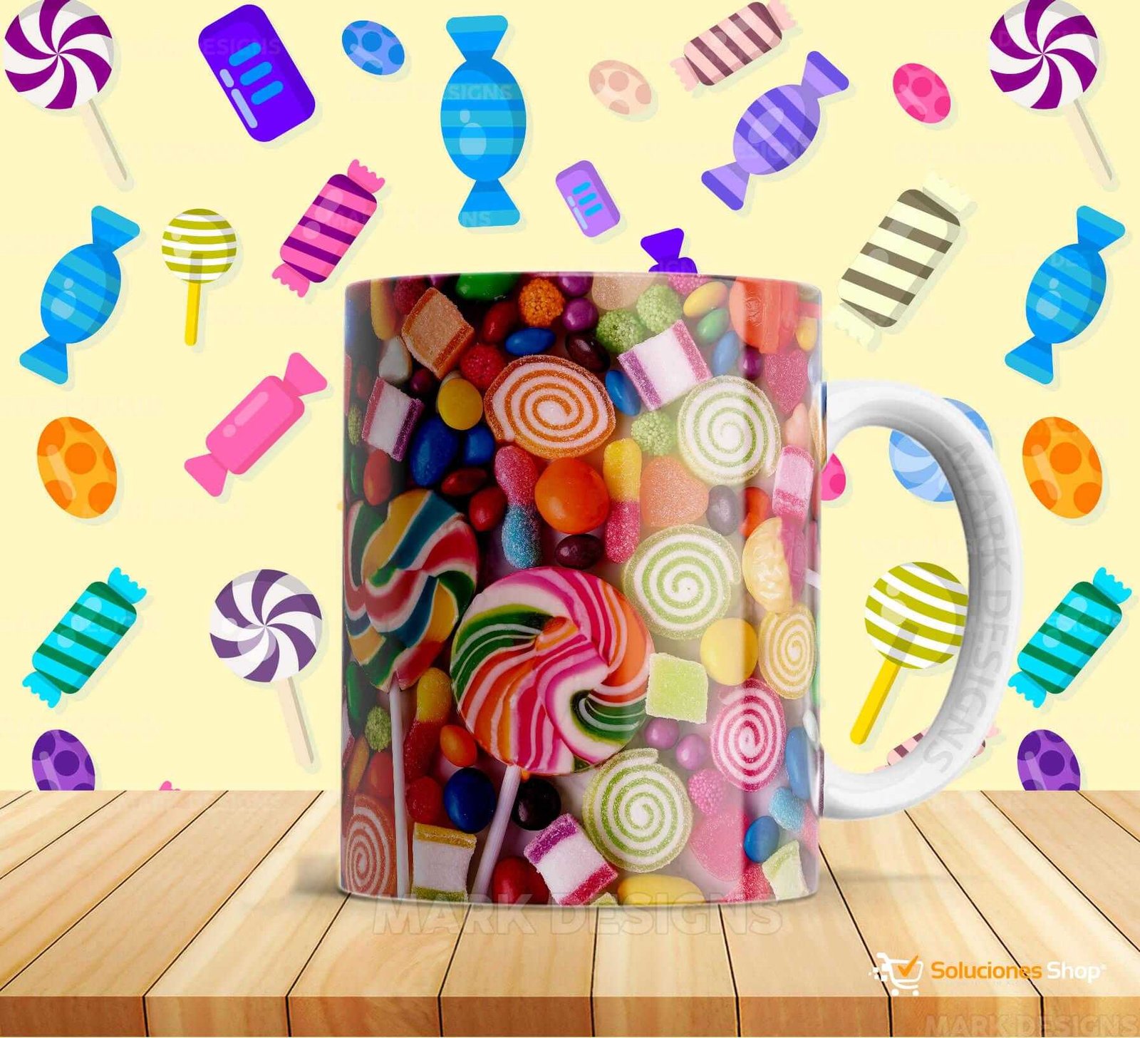 8 Tazas Candy Coleccionables: Diseños Dulces y Exclusivos