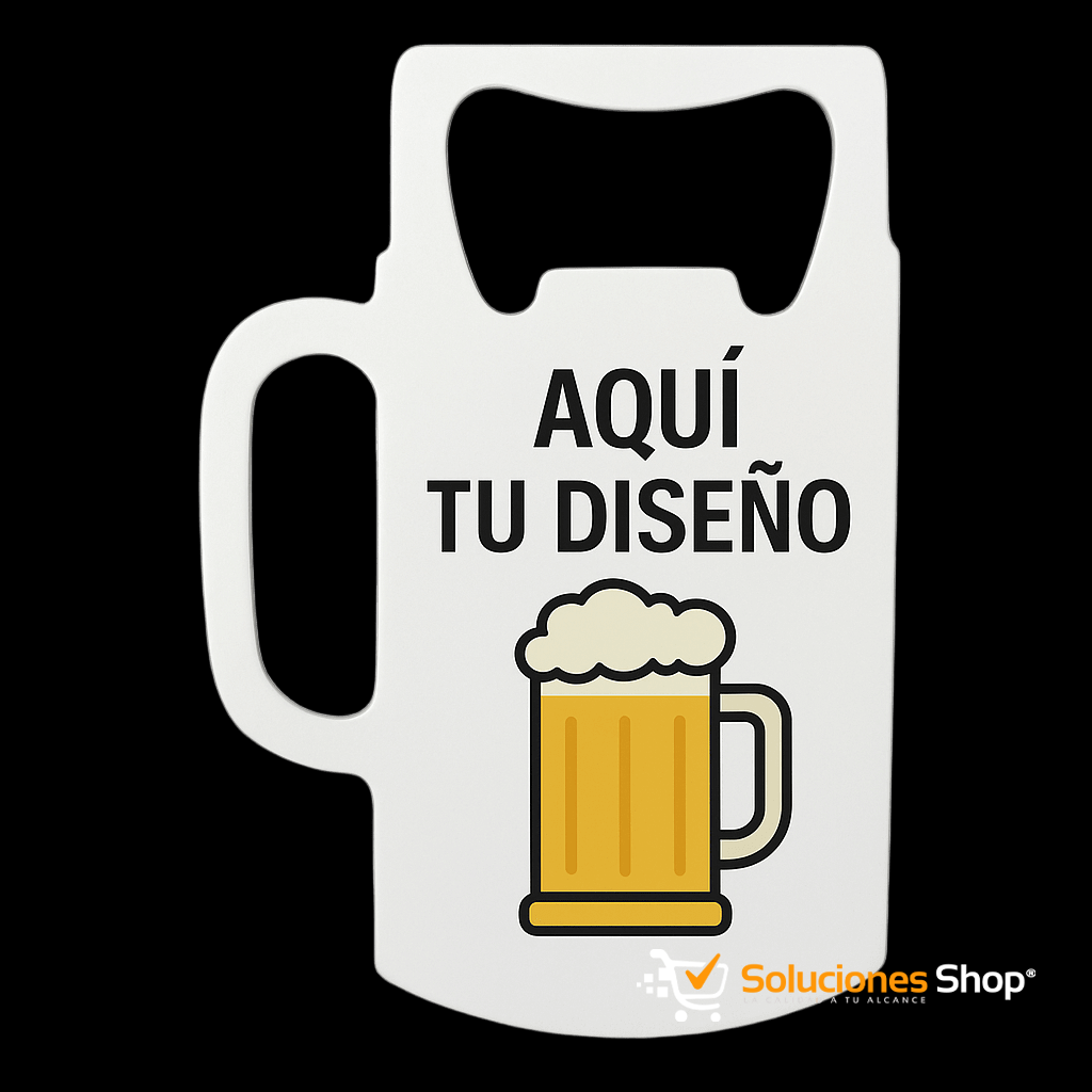 Abridor de Botellas en Forma de Jarra – Personalizable en Acero (1) Abridor de Botellas en Forma de Jarra – Personalizable en Acero