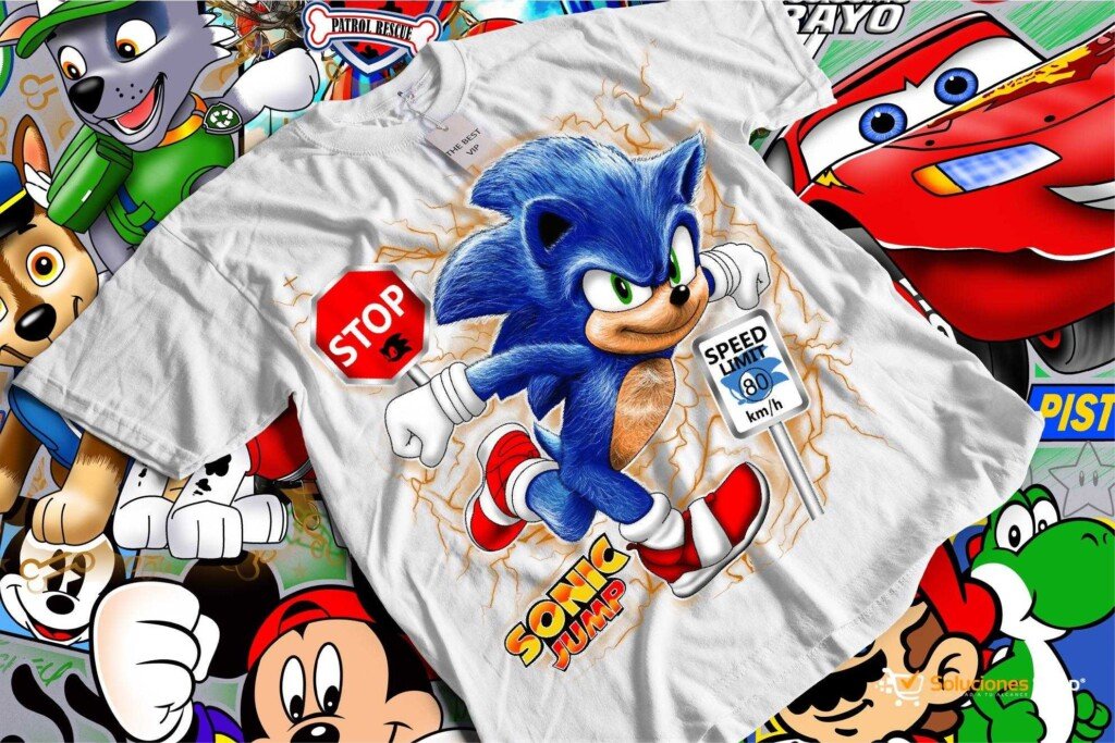 Camisas Infantiles Personalizadas – 63 Diseños de Personajes Variados