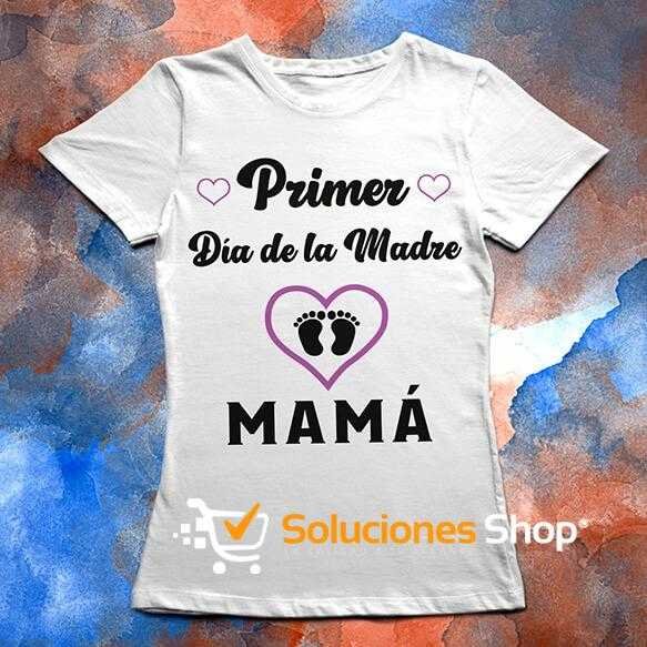 Camiseta personalizada Mi Primer Día como Mamá – Diseño único y emotivo