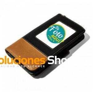 Cartera de Cuero Marrón Personalizable – Billetera Grande de Cuero Sintético