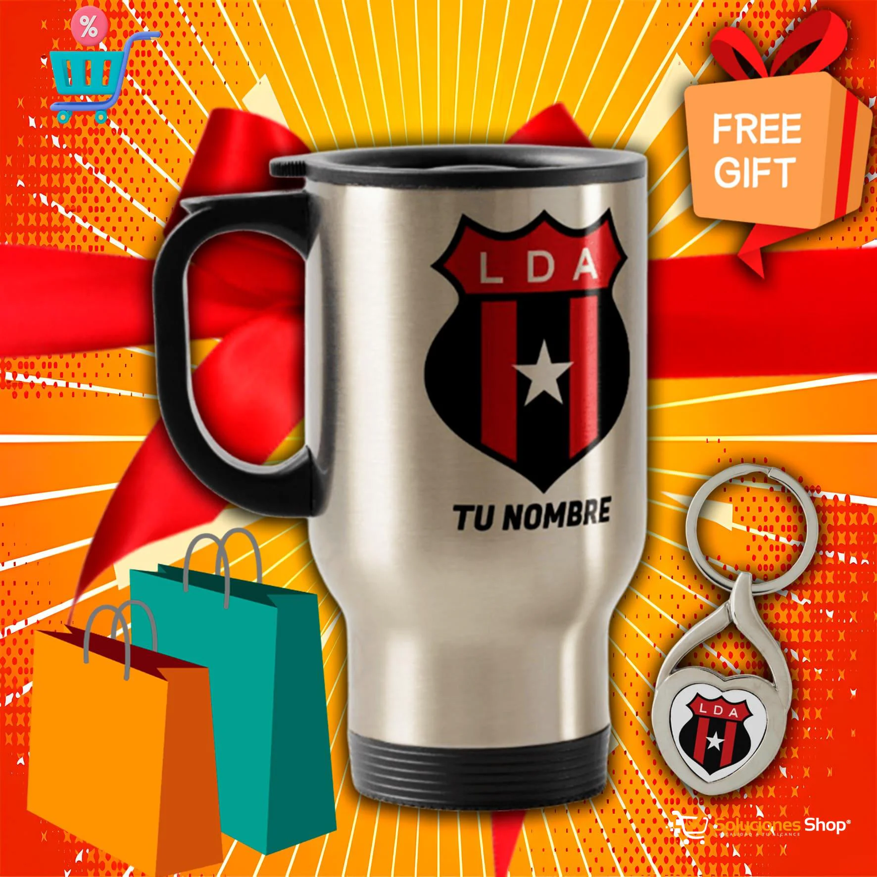 Vaso Viajero Para Carro Personalizado | Regalo Gratis
