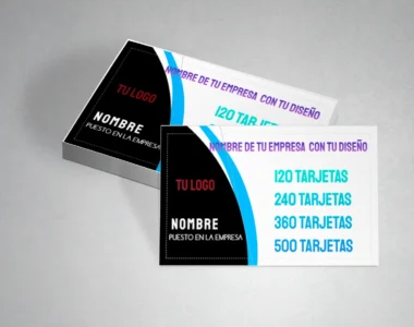 Tarjetas de Presentación Personalizadas en Opalina Plastificada - Doble Cara