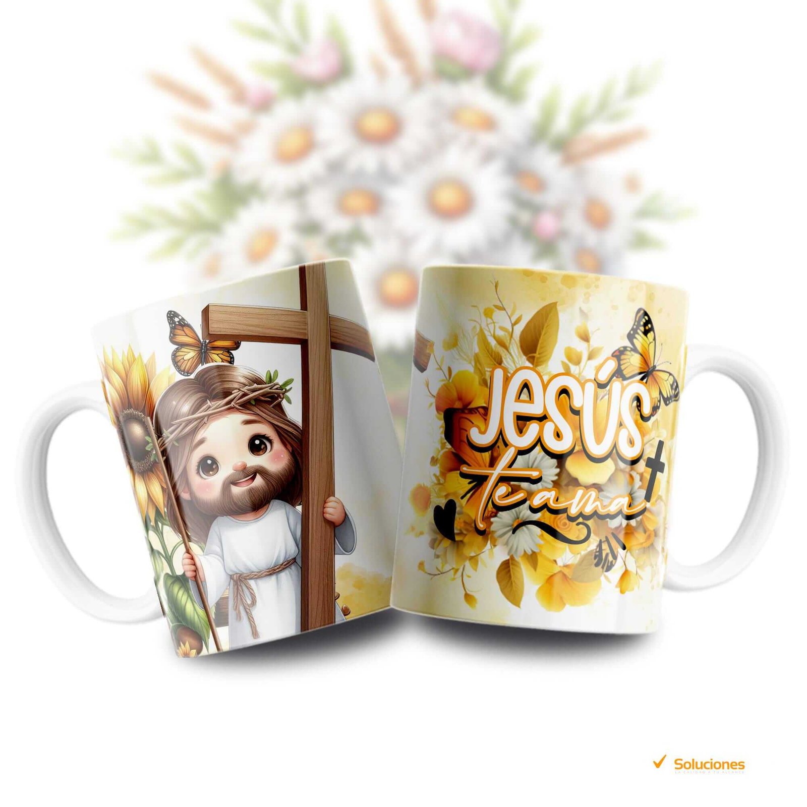 Tazas Cristianas con 4 Diseños Inspiradores – Fe, Amor y Esperanza (3) Tazas Cristianas con 4 Diseños Inspiradores – Fe, Amor y Esperanza (3)