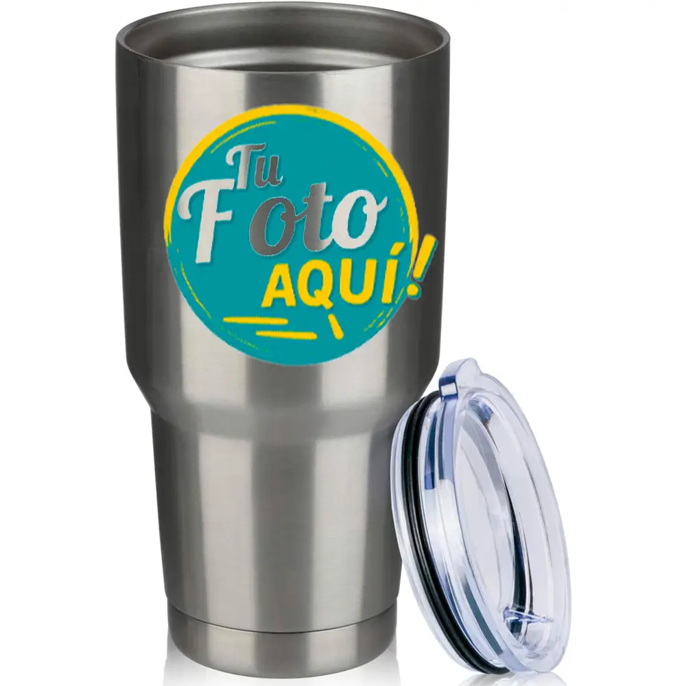 Vaso térmico de acero inoxidable 30oz para sublimación – doble pared al vacío con tapa anti salpicaduras y film retráctil (2) Vaso térmico de acero inoxidable 30oz para sublimación – doble pared al vacío con tapa anti salpicaduras y film retráctil