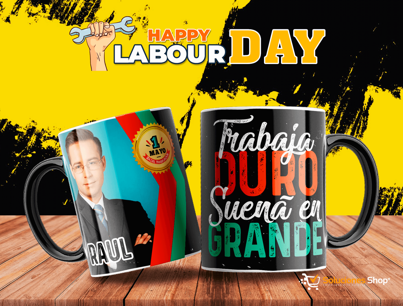 Taza Personalizada Día del Trabajo | Clásica o Mágica