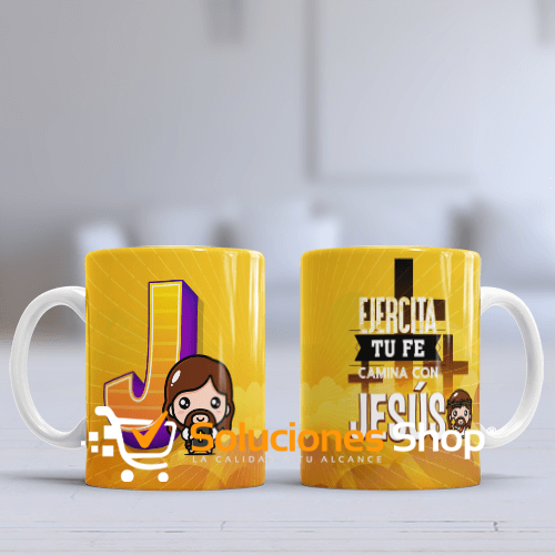 Tazas Abecedario Jesús | 26 diseños personalizables a tu gusto