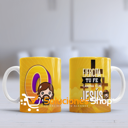 tazas personalizadas tema abcedaria cristiano (15) Tazas Abecedario Jesús | 26 diseños personalizables a tu gusto