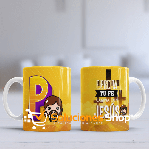 tazas personalizadas tema abcedaria cristiano (16) Tazas Abecedario Jesús | 26 diseños personalizables a tu gusto