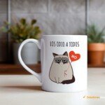 gatitos, taza personalizada, frases graciosas, regalos con gatos, amantes de gatos, taza con nombre, café y gatos