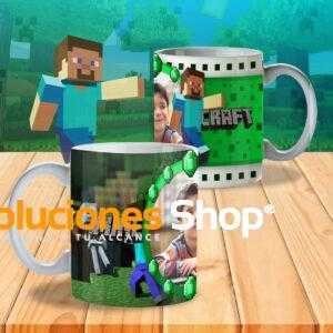 Tazas Minecraft con Marco para Foto – 12 Diseños Personalizados