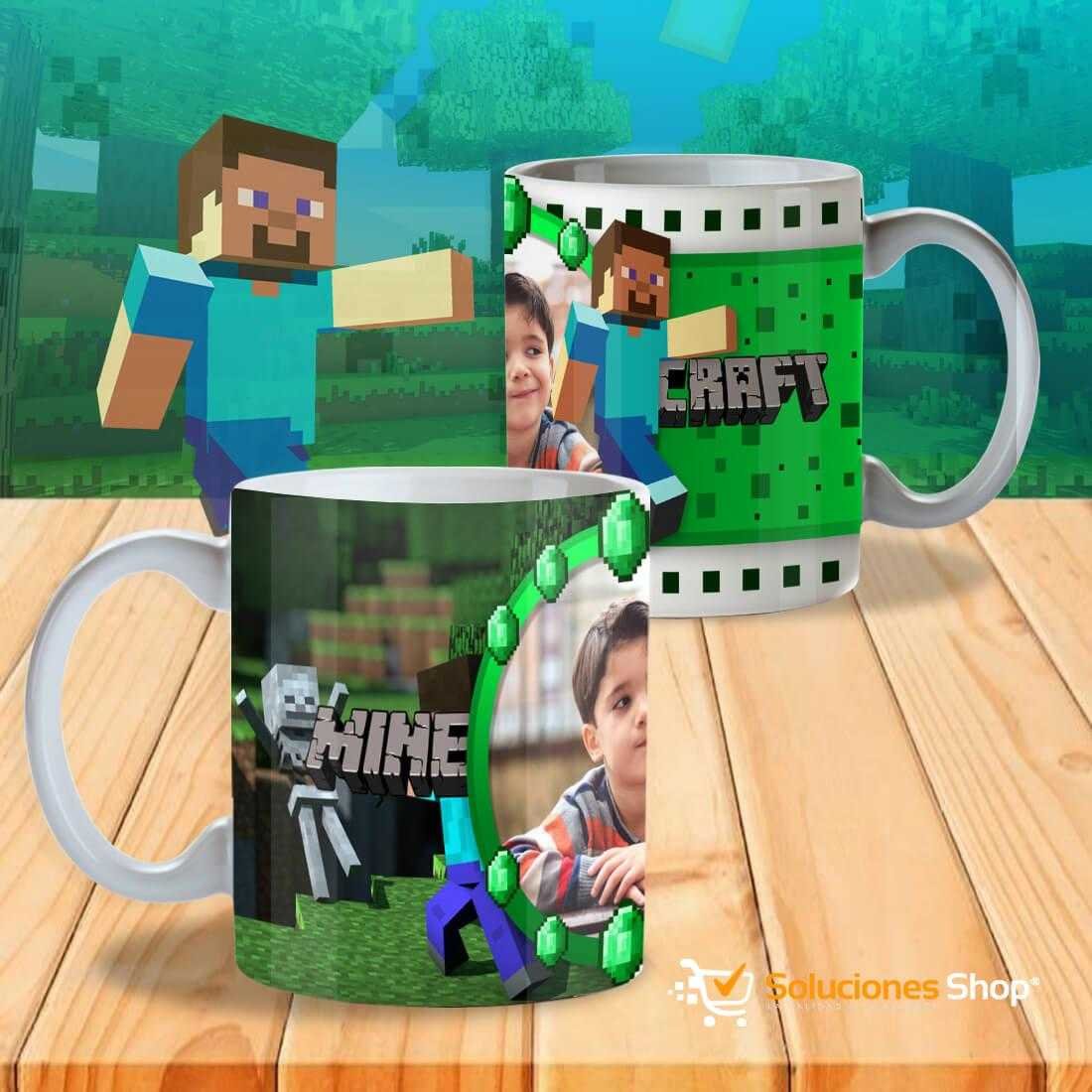 Tazas Minecraft con Marco para Foto – 12 Diseños Personalizados Tazas Minecraft con Marco para Foto – 12 Diseños Personalizados