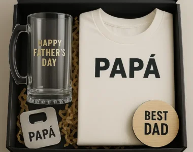 Box regalo Día del Padre con jarra y camiseta personalizada