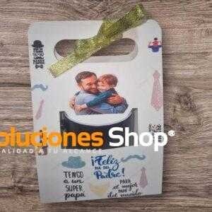 Taza mágica personalizada con dulces y caja especial
