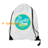 Mochila Deportiva Personalizada Blanca Color Make 35.5 x 45 cm