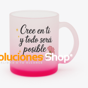 Taza de Vidrio Glaseado de 11 oz – Personalizada con Colores Difuminados Elegantes