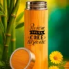 Termo bambú/acero 500 ml personalizado | Soluciones Shop