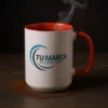 Taza 15 oz con Fondo de Color | Personaliza con Tu Diseño o Logo