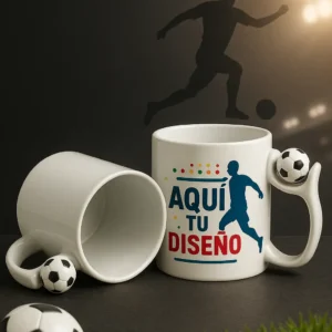Taza con Bola de Fútbol ⚽ | Personalizada a Tu Gusto | Regalo Original