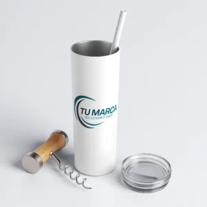 Vaso Térmico Alto Acero 🥤 | Silver o Blanco | Diseño Único Personalizado