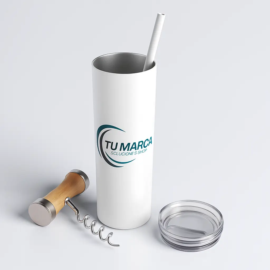 Vaso Térmico Alto Acero 🥤 | Silver o Blanco | Diseño Único Personalizado Vaso Térmico Alto Acero 🥤 | Silver o Blanco | Diseño Único Personalizado