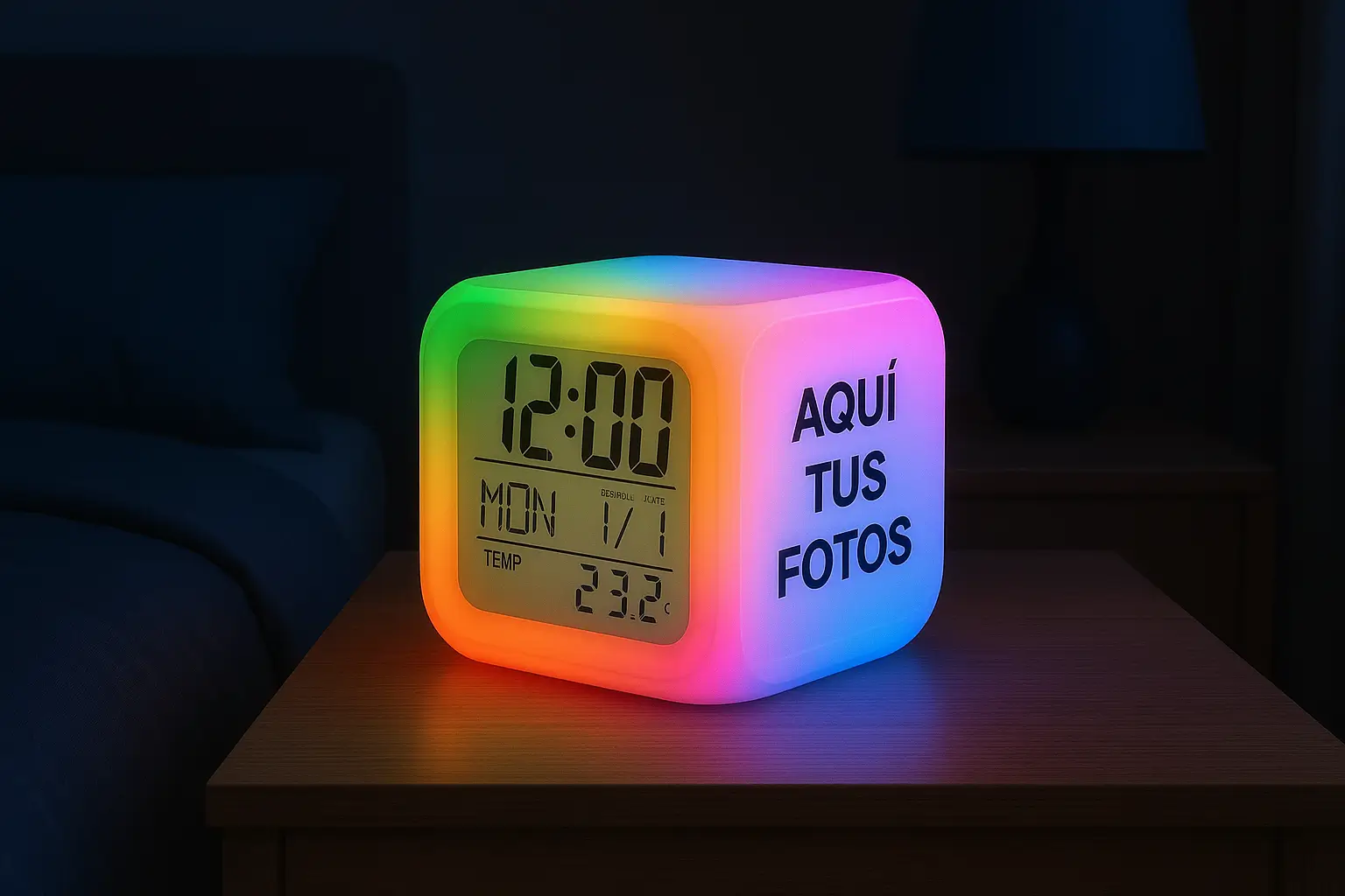 Reloj Despertador Personalizado | 3 Fotos | Regalo Verdaderamente Único Reloj Despertador Personalizado | 3 Fotos | Regalo Verdaderamente Único