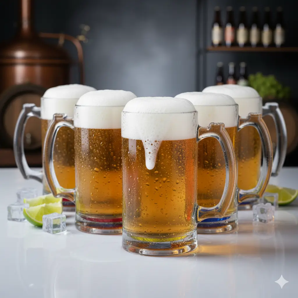 Jarras Cerveceras 16oz Personalizadas | Regalos Únicos para Celebraciones Jarra Cervecera Transparente de 16oz con Fondo de Color Personalizable
